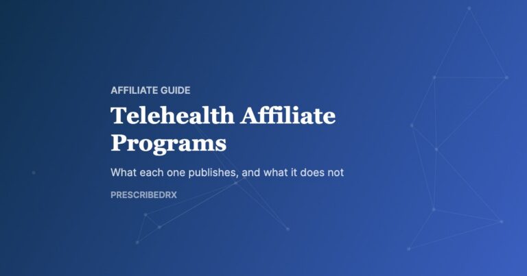 Telehealth Affiliate Programs, PrescribedRx affiliate guide cover