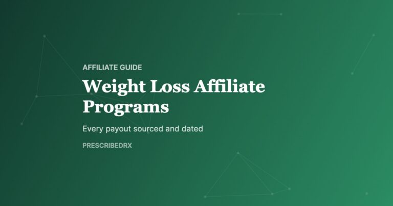 Weight Loss Affiliate Programs, PrescribedRx affiliate guide cover