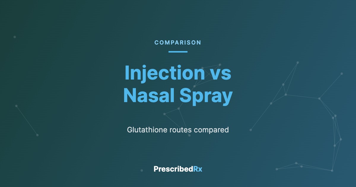 Glutathione injection versus nasal spray, PrescribedRX