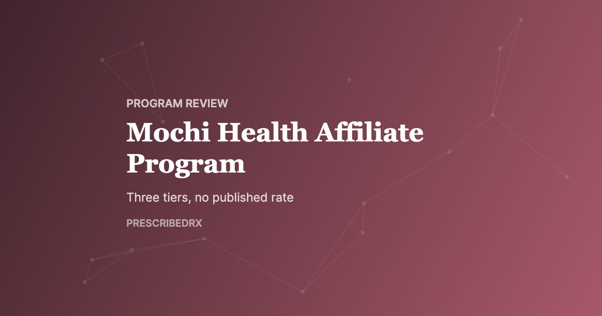 Mochi Health Affiliate Program, PrescribedRx affiliate guide cover