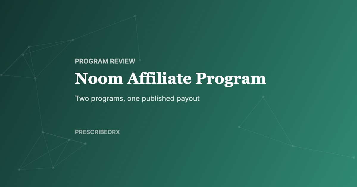 Noom Affiliate Program, PrescribedRx affiliate guide cover
