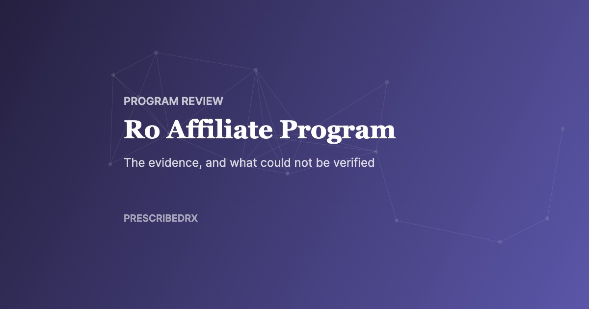 Ro Affiliate Program, PrescribedRx affiliate guide cover