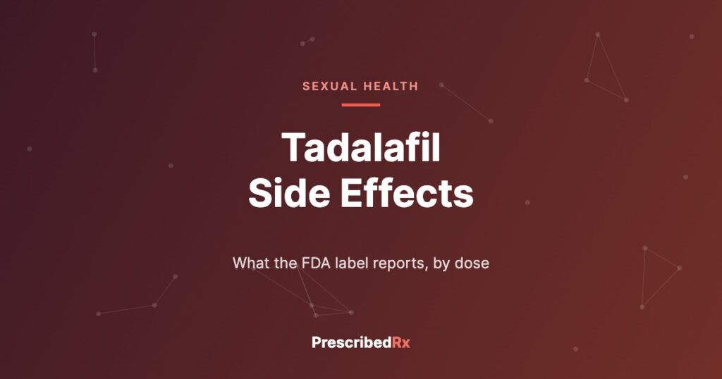 Tadalafil side effects, PrescribedRX