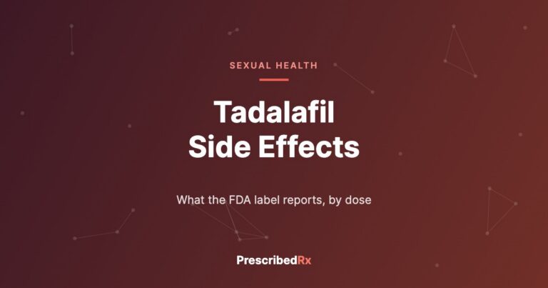 Tadalafil side effects, PrescribedRX