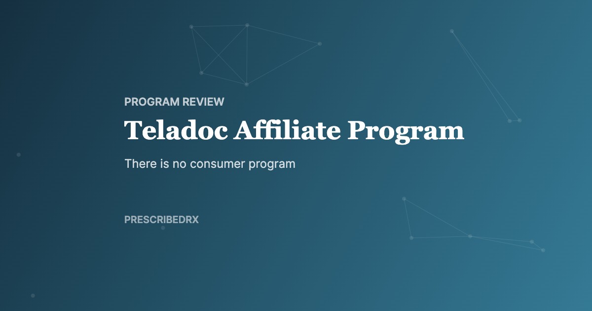 Teladoc Affiliate Program, PrescribedRx affiliate guide cover