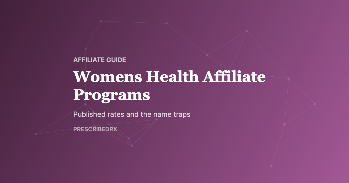 Womens Health Affiliate Programs, PrescribedRx affiliate guide cover